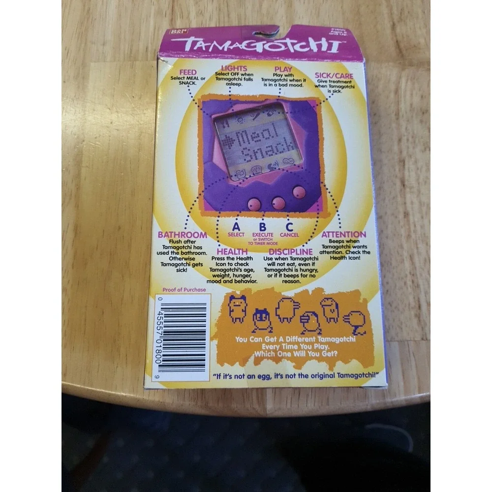 Vintage Original Bandai Tomagotchi 1996-1997 - (#1800) Blue Purple Digital Pet
